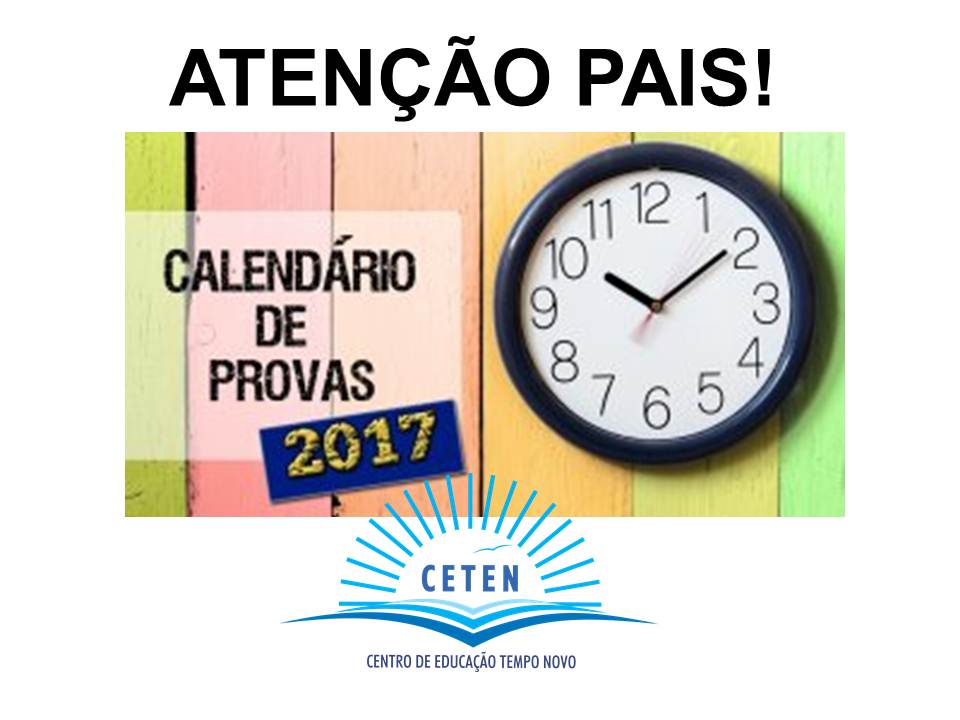 Calendário de Provas Ensino Fundamental I